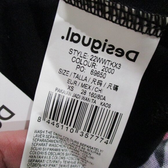 Desigual Mesh Overlay Spaghetti Strap Cropped Tank Top - Picture 7 of 7